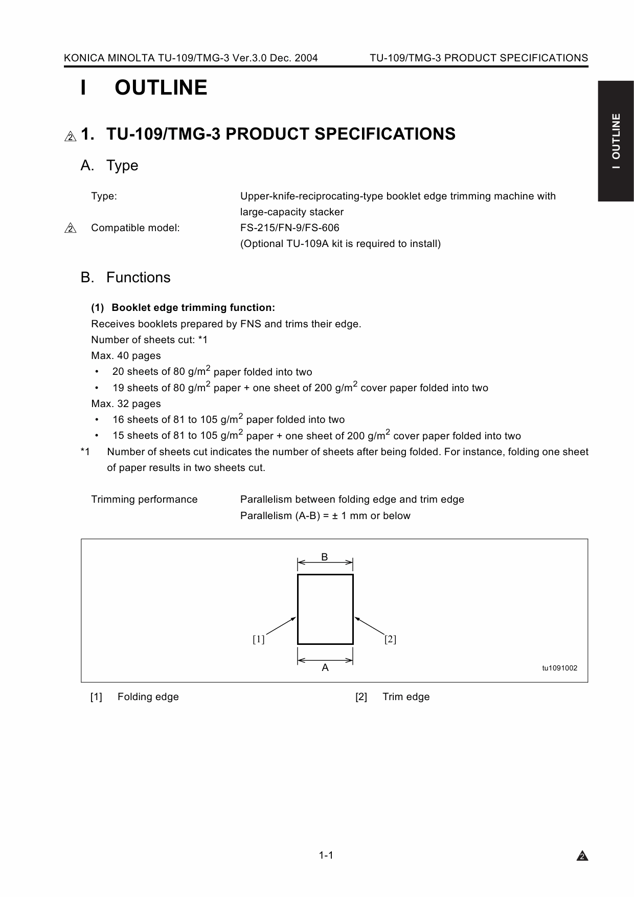 Konica-Minolta Options TU-109 TMG-3 Parts Manual-2